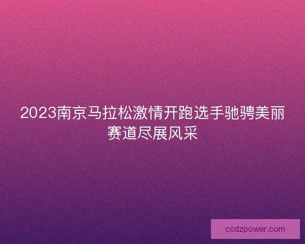 2023南京马拉松激情开跑选手驰骋美丽赛道尽展风采