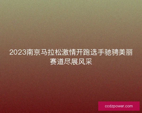 2023南京马拉松激情开跑选手驰骋美丽赛道尽展风采